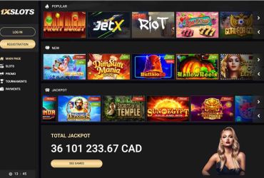 1xslots – main page of casino